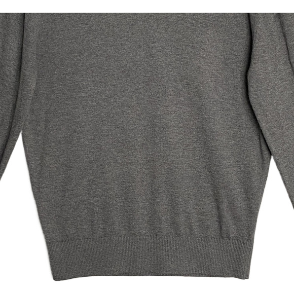Daniel Cremieux V-Neck Sweater Men's XL Pima Cotton Cashmere Blend Gray NEW - Picture 4 of 15